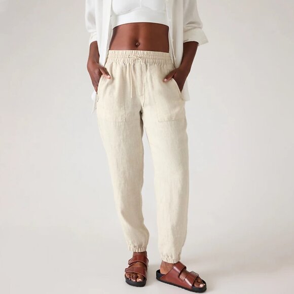 Athleta Pants - Athleta Retreat Linen Jogger Size Large
